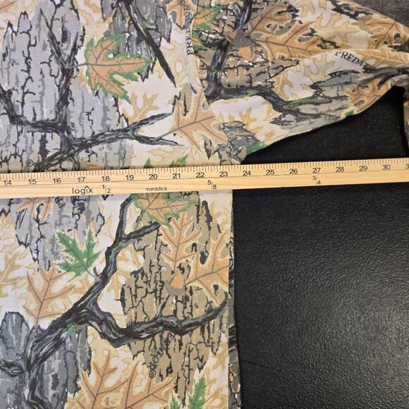 Vintage 80s Predator Camouflage Long Sleeve Shirt XL Cotton Bark  Oak Leaf Patte - Picture 9 of 11